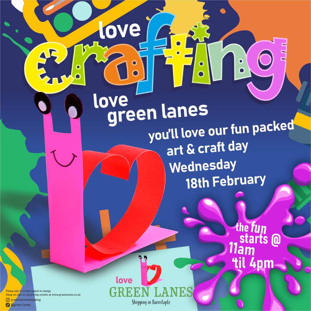 JOIN US FOR A CRAFTY TIME 11am-4pm